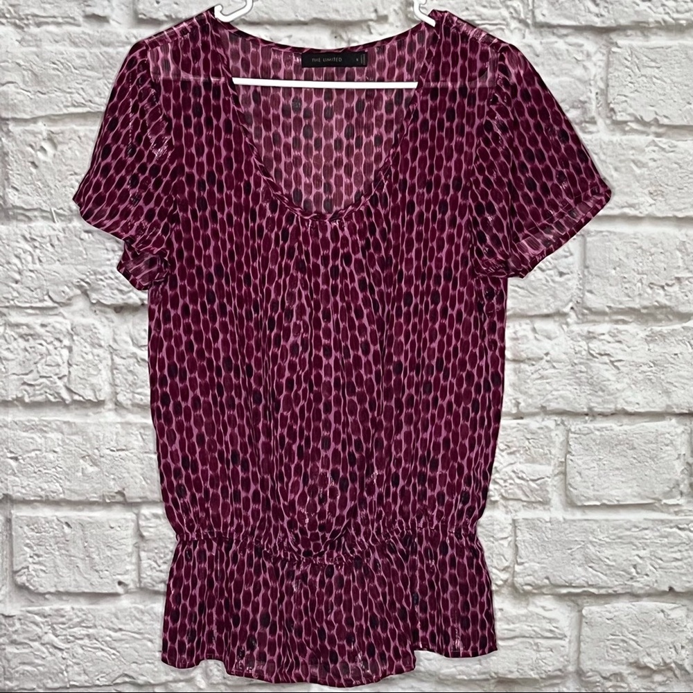 The‎ Limited Sheer Purple Top Women's Size Small